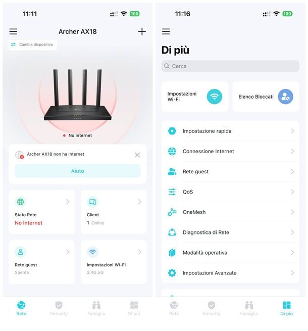 Come modificare password WiFi