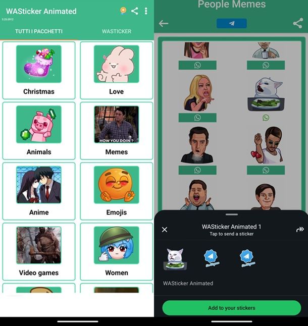 WASticker in movimento WhatsApp