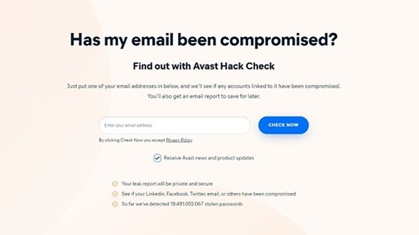 Avast Hack Check altre soluzioni