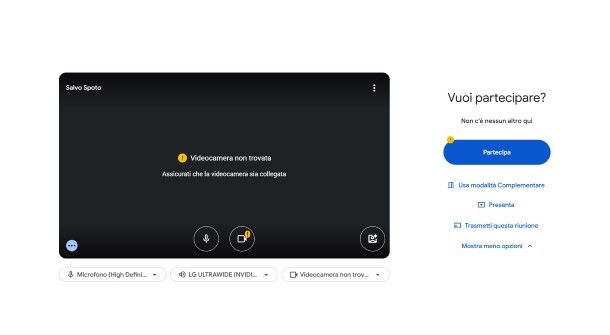 Come usare Google Meet da PC