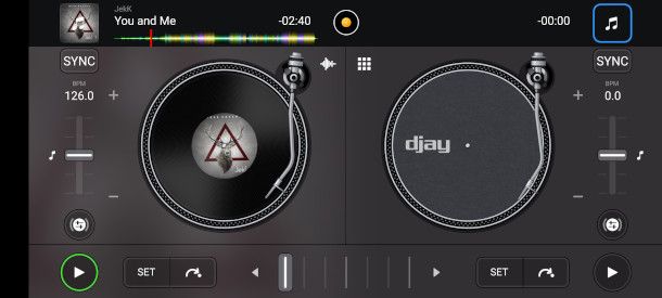 interfaccia app djay