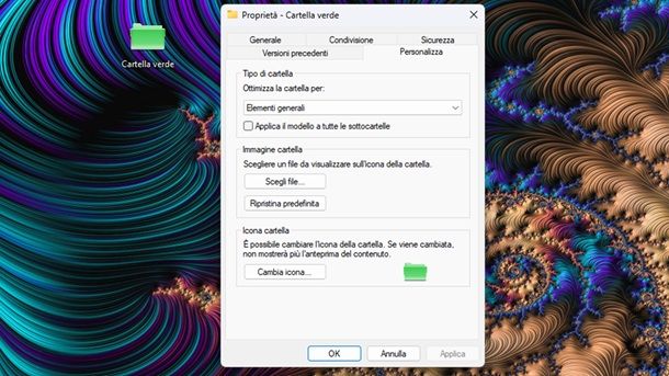 Cambiare icona cartella Windows 11