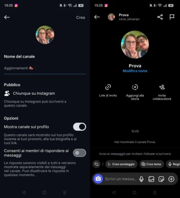 Come creare un canale broadcast su Instagram