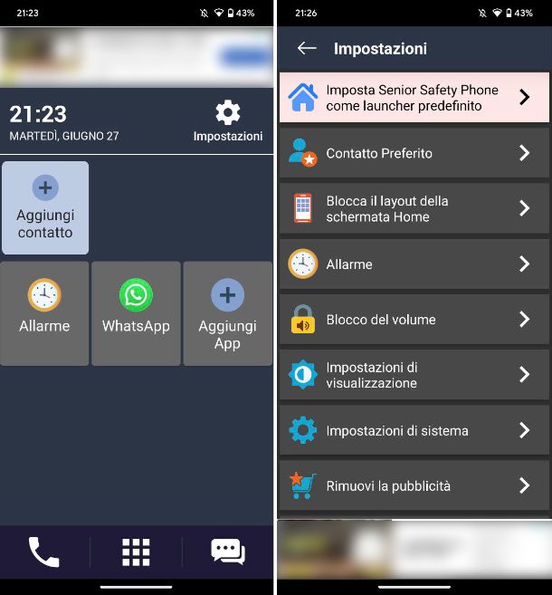 Launcher Android per anziani