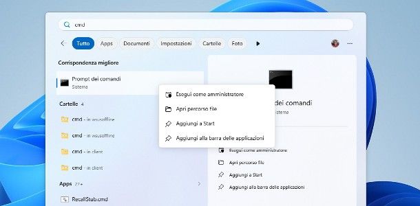 Come usare il Prompt dei comandi come amministratore