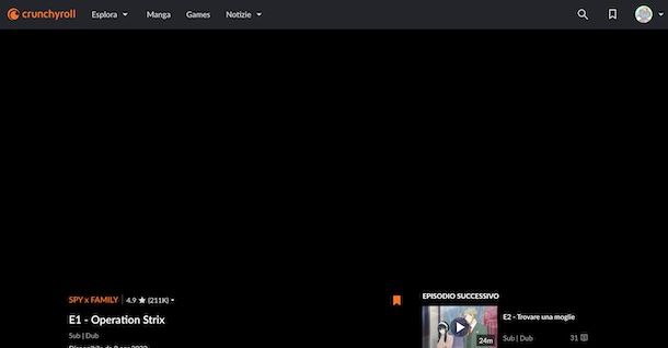 Guardare anime su Crunchyroll