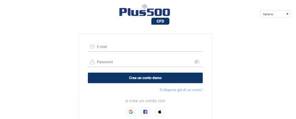 iscrizione Plus500