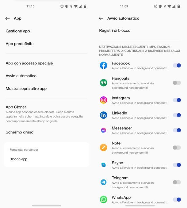 Avvio automatico app Android