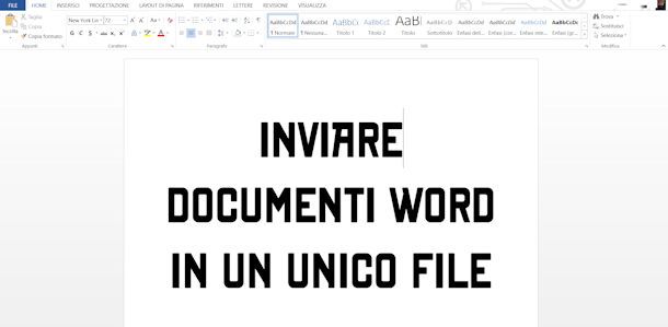 Inviare più documenti Word