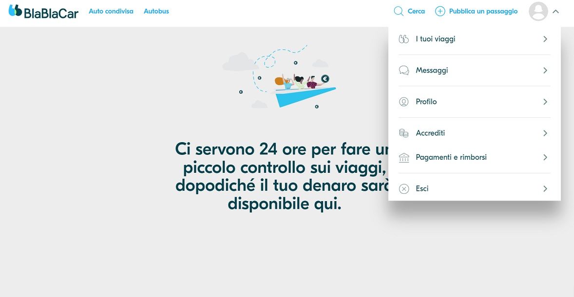 Sezione Accrediti del sito BlaBlaCar