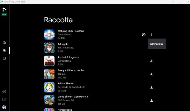 Come gestire Google Play Giochi su PC