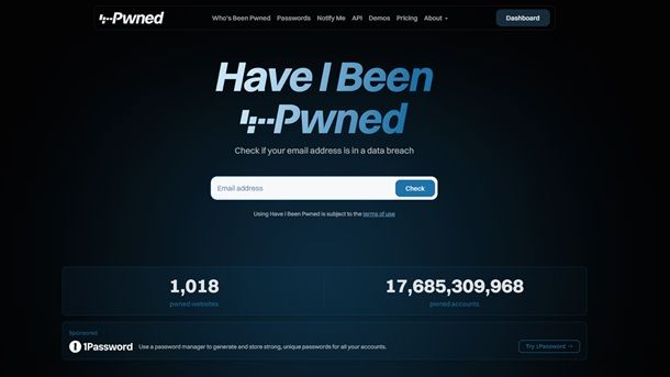 Have I Been Pwned email
