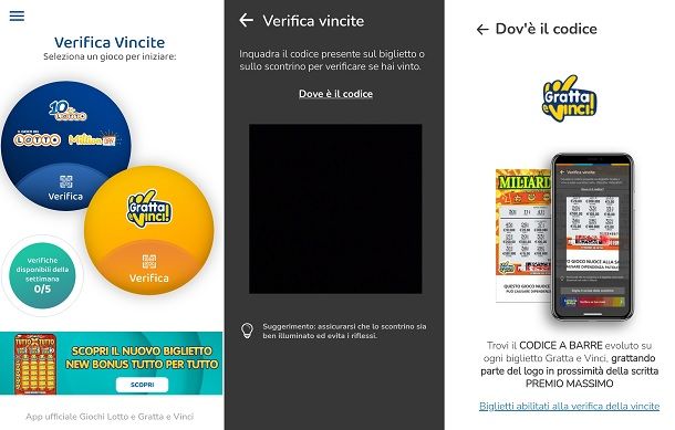 App ufficiale Gratta e Vinci My Lotteries