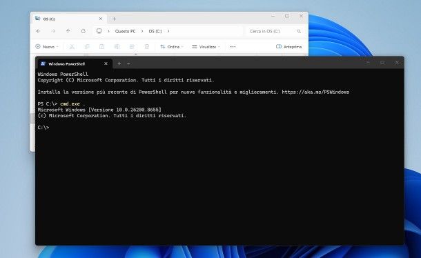 Come attivare il Prompt dei comandi in una cartella