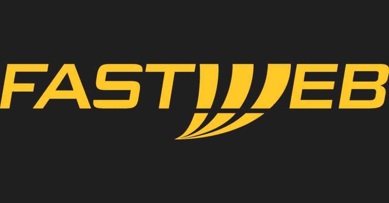 Logo Fastweb sfondo nero