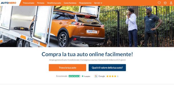 home page sito autohero