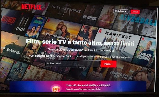 Netflix su TV