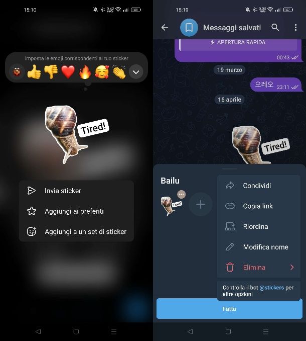 Come fare sticker con l'app Telegram