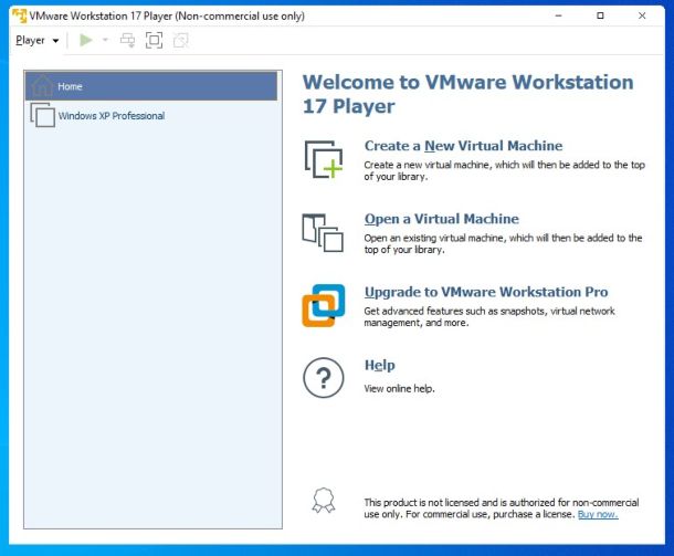 VMware Workstation Player