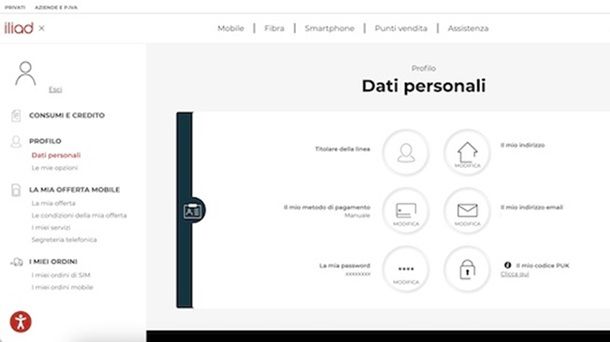 Come recuperare il PUK iliad