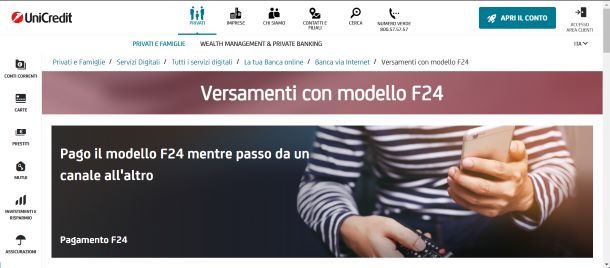 F24 sito Web UniCredit