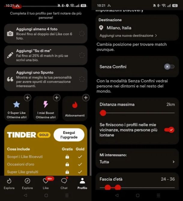 Come cercare una persona su Tinder senza match