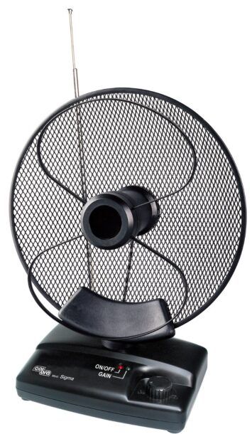 Antenna TV Interna Amplificata 2025 - Ricezione Fino A 500 Km, 360 Gradi, Doppio Amplificatore, HD Gratis