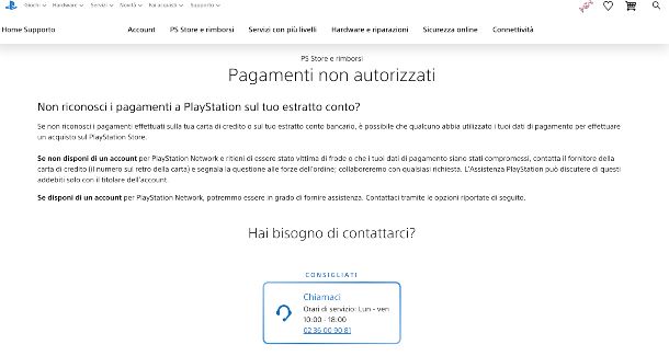 PlayStation Network assistenza telefonica