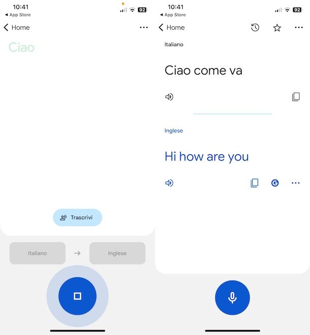 Traduzione vocale con Google Traduttore