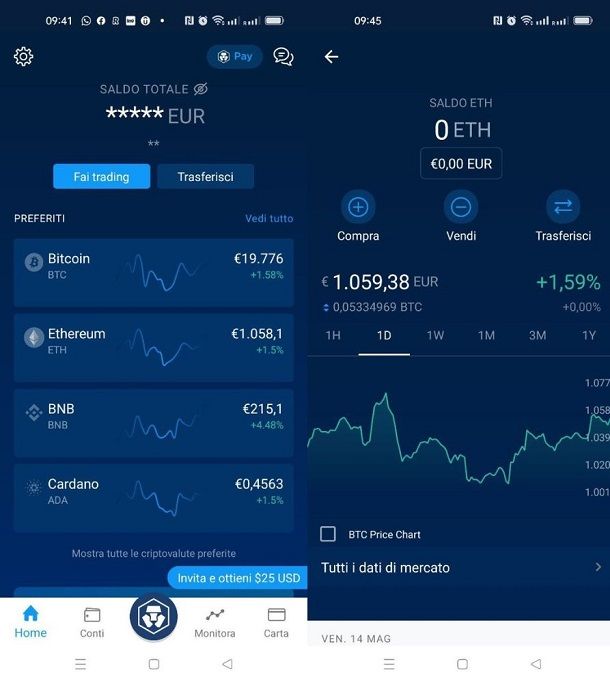 crypto prelievo