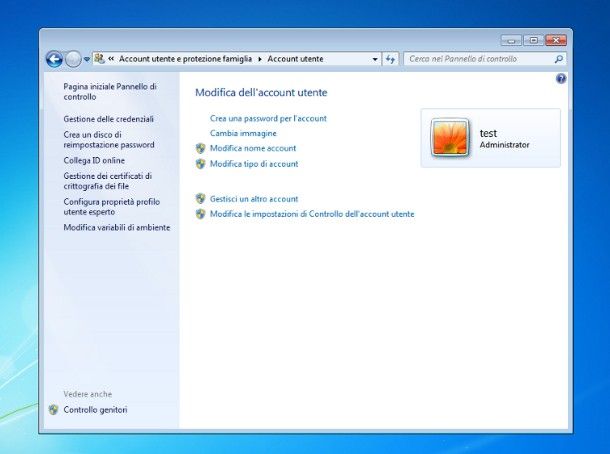 Come mettere la password al PC: Windows 7