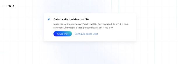 AI website builder di Wix