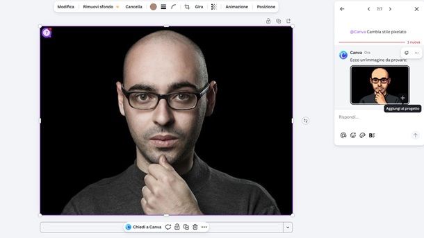 Canva stile pixelato