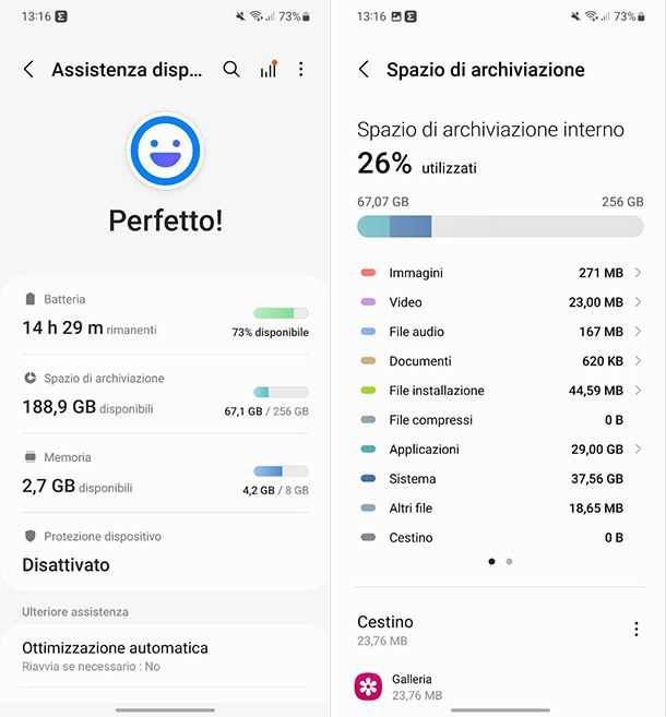 Assistenza dispositivo e batteria