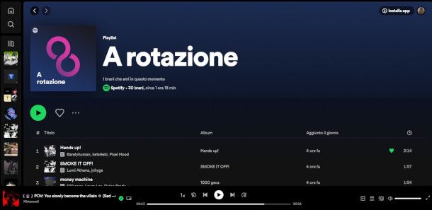 Web app Spotify