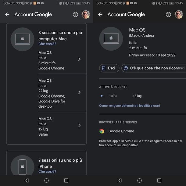 Account Google su Android