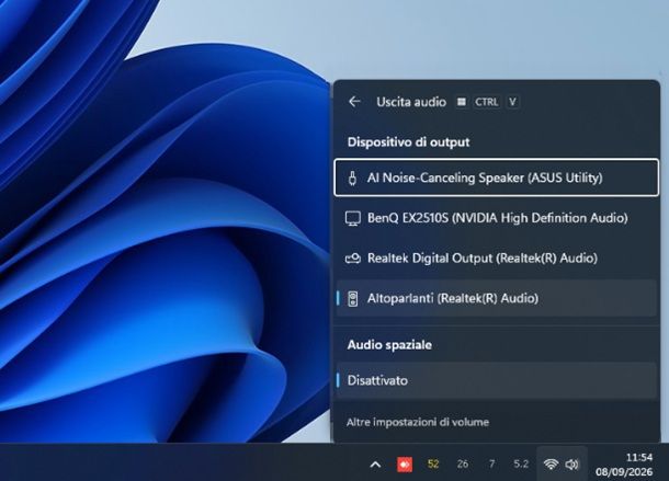 Controllare il dispositivo di output