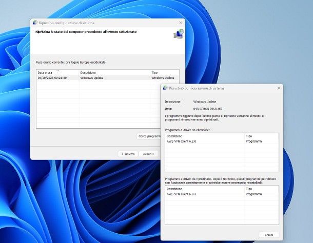 Come riportare il PC a una data precedente: Windows 11 e Windows 10
