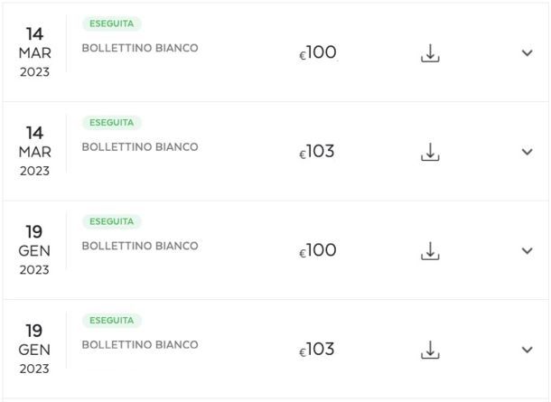 Download ricevuta bollettino Postepay