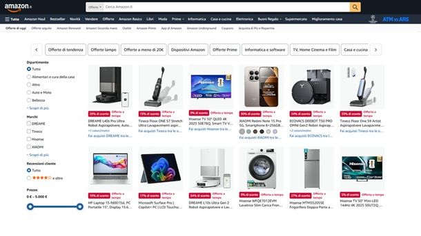 Amazon Siti per comprare online a poco prezzo