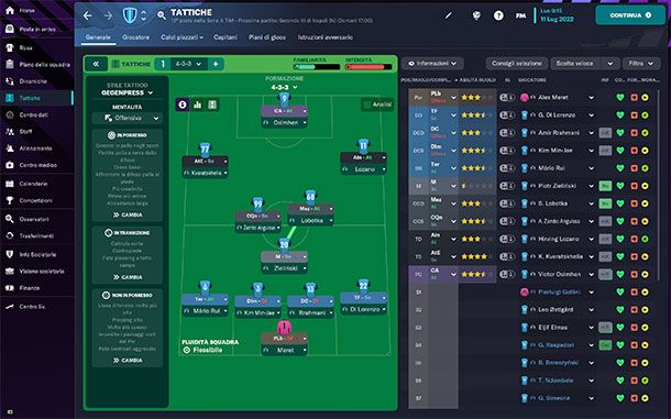 Migliori tattiche Football Manager: 4-3-3