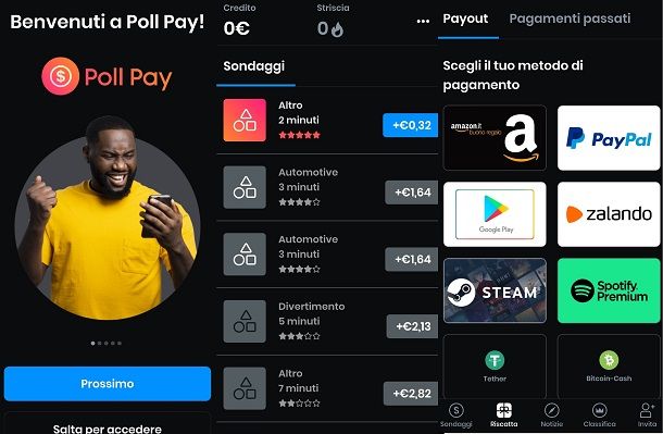 App PollPay per sondaggi online