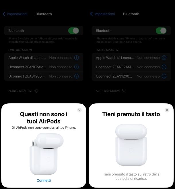 Connettere AirPods