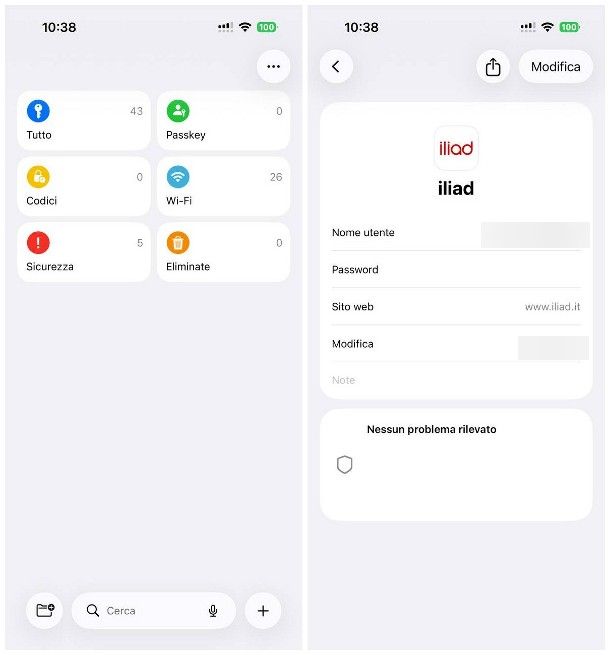 App per conservare password