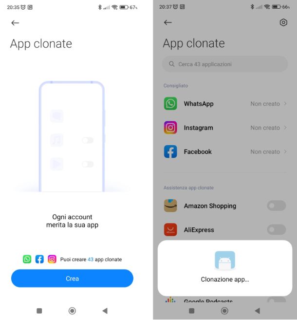 Come clonare un'app su Xiaomi