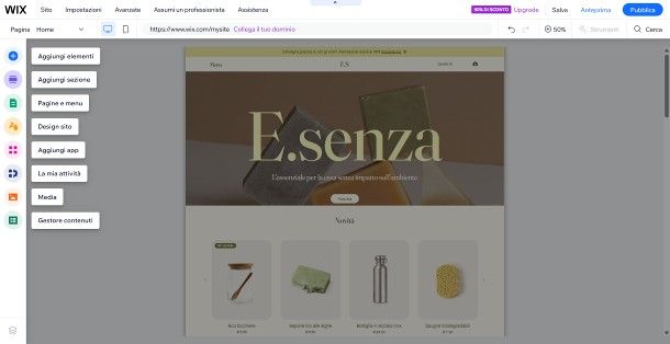 Come creare un sito Web con Wix