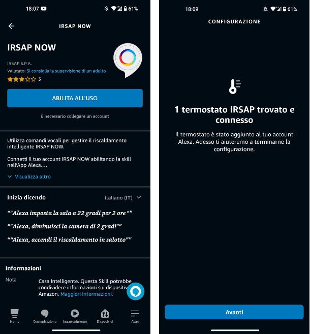 Configurazione e uso dell'app IRSAP NOW