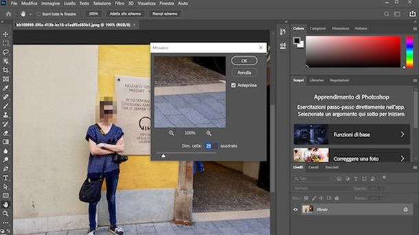 Come pixellare una foto con Photoshop