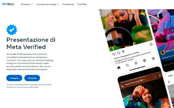 Come avere l'account verificato con Meta Verified