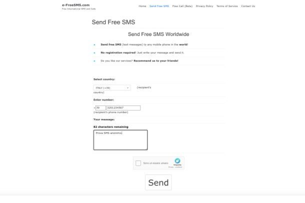 Come mandare SMS anonimi da PC